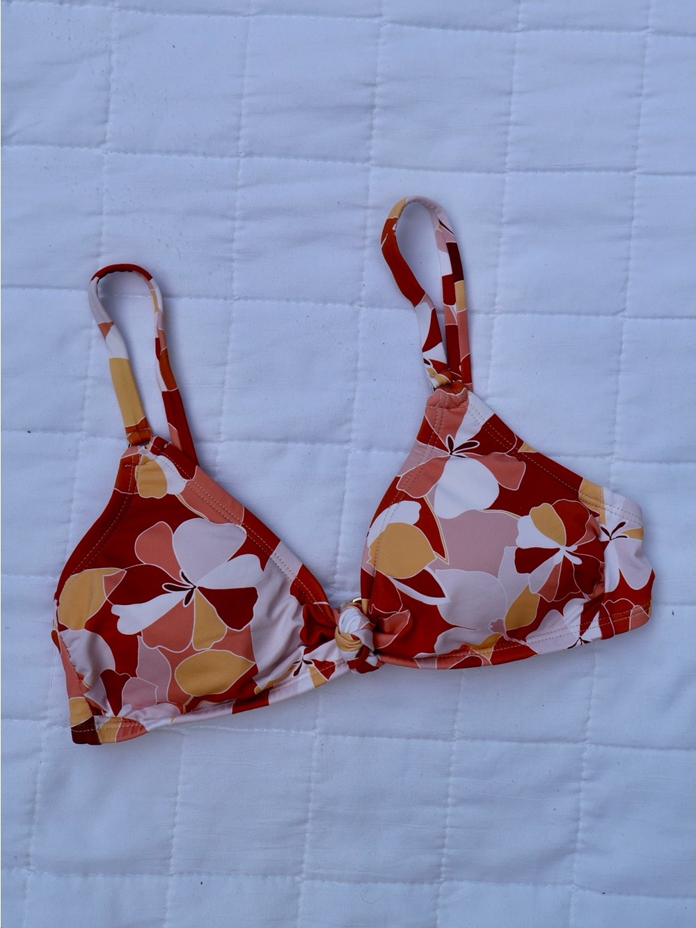 Stylish Swimwear Boho Multi-Color Bikini Top with Knot